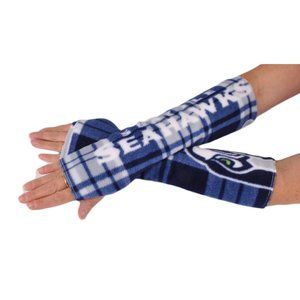 Seattle Seahawks Blue Green Fleece Arm Warmers Texting Gloves Winter Women Men